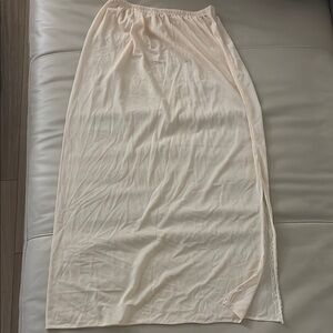 Vintage Peach Cream Maxi Slip